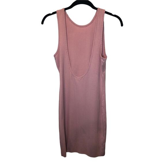 Blush Ribbed Bodycon Tank Dress Sz S |‎ Soft Knit Stretch Midi Sleeveless Basic - Picture 2 of 6